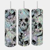 Glitter Skull Tumbler