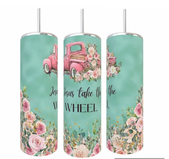 Jesus take the wheel Tumbler