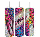 Rainbow Leopard Momma Tumbler