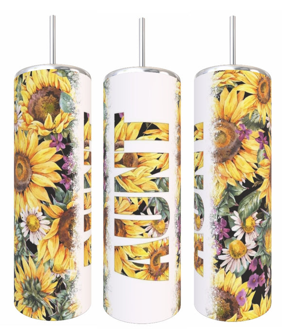 Sunflower Aunt Tumbler