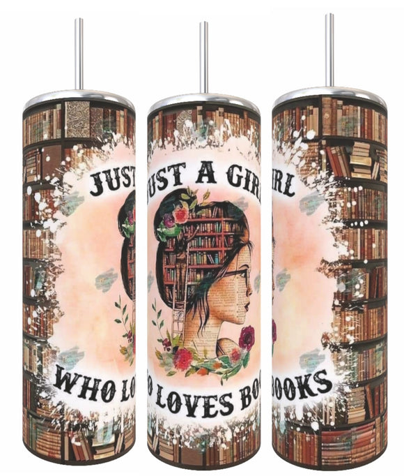 Girl who loves books Tumbler