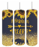 Sunflower Momma Bear Tumbler