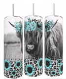 Blue flower cow tumbler