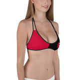 Lips\Red & Black Bikini Top