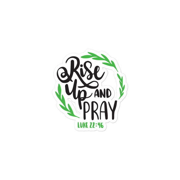 Rise and Pray Bubble-free stickers