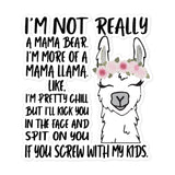 Mama Llama Bubble-free stickers