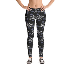 Let is snow black Women's Christmas Leggins