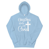 Christmas starts with Christ Women's Christmas Hoodie