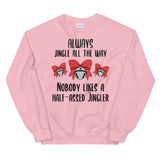 Half-a**ed Jingler Women's Christmas Sweatshirt