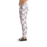 Snowflake Skull Santa Christmas Leggins