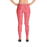 Believe Reindeer Red Women's Christmas Leggins