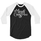 Merry Christmas 3/4 sleeve raglan Women's Christmas shirt
