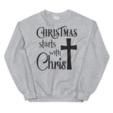 Christmas starts with Christ Women's Christmas Sweatshirt