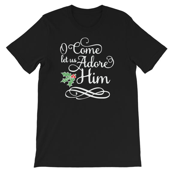 O come let us adore HIM Women's Christmas Shirt