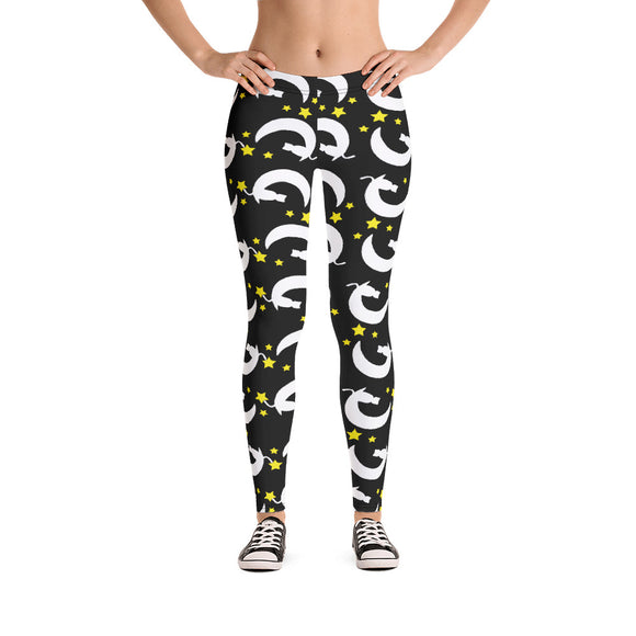 Moon Cat black Women's Leggings!