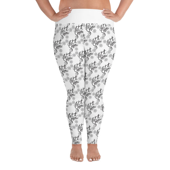 Let is snow White Women's Christmas PS Leggings