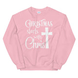 Christmas starts with Christ Women's Christmas Sweatshirt