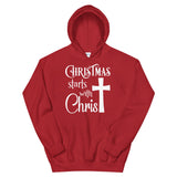 Christmas starts with Christ Women's Christmas Hoodie