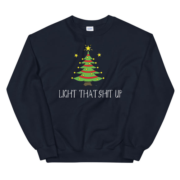 Light is up Women's Christmas Sweatshirt