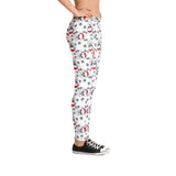 Snowflake Skull Santa Christmas Leggins