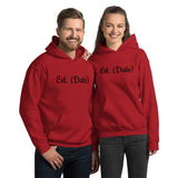 Names and Date  Customized Couples Unisex Hoodie