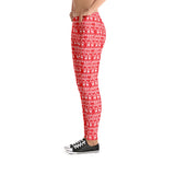 Believe Reindeer Red Women's Christmas Leggins