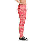 Believe Reindeer Red Women's Christmas Leggins