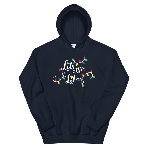 Lets Get Lit Women's Christmas Hoodie