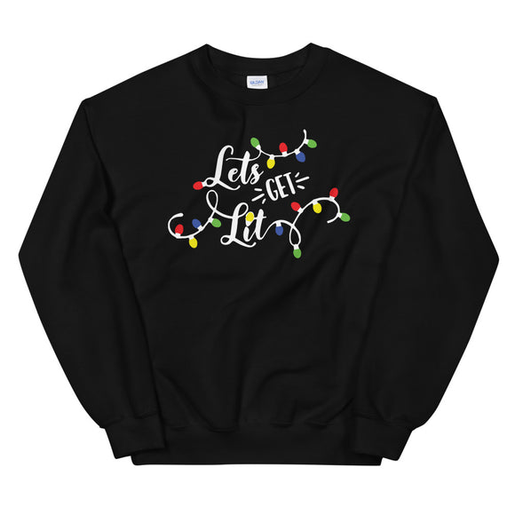 Lets Get Lit Women's Christmas Sweatshirt