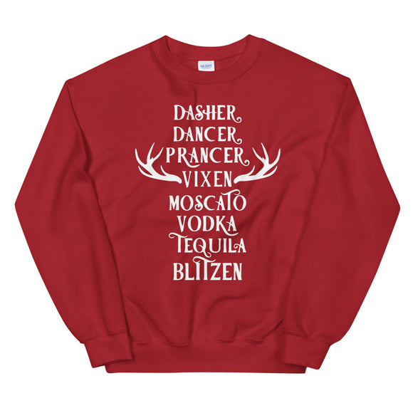 Reindeer and Alcohol Women's Christmas  Sweatshirt