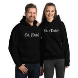 Names and Date  Customized Couples Unisex Hoodie