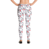 Snowflake Skull Santa Christmas Leggins