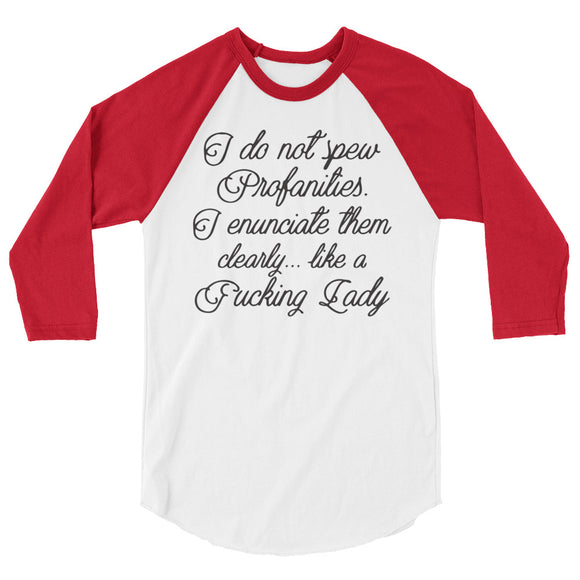 F**king Lady 3/4 sleeve raglan Women's shirt