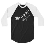 Sleighin it 3/4 sleeve raglan Women's Christmas shirt