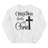 Christmas starts with Christ Women's Christmas Sweatshirt