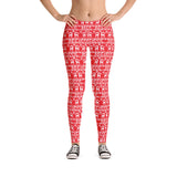 Believe Reindeer Red Women's Christmas Leggins