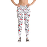 Snowflake Skull Santa Christmas Leggins