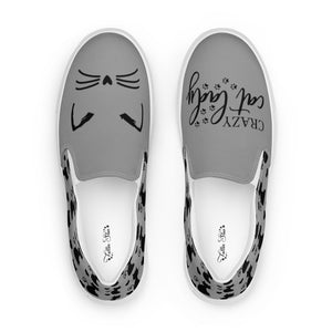 Crazy Cat Lady Women’s slip-on canvas shoes