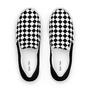 Checker Print Women’s slip-on canvas shoes