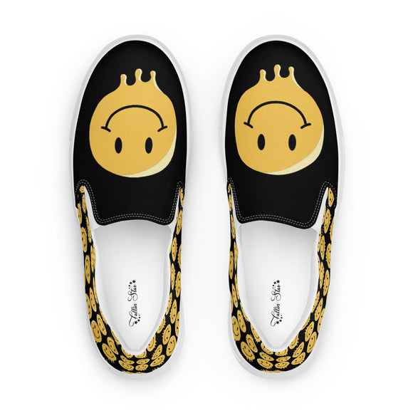 Melting Smiley Face Women’s slip-on canvas shoes