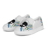 Skull Bloom Women’s slip-on canvas shoes