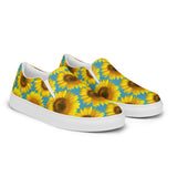 Blue Sunflower Women’s slip-on canvas shoes